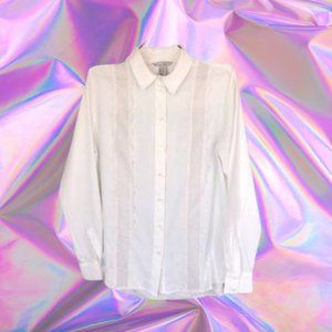 🌵7/$45🌵White Blouse Work Wear H&M Chiffon